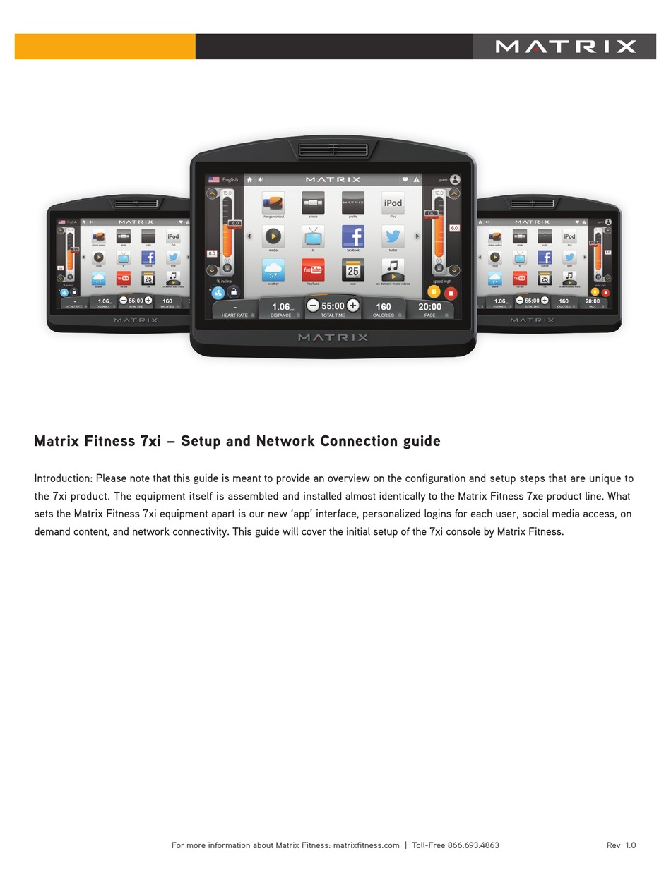MATRIX FITNESS 7XI CONNECTION MANUAL Pdf Download | ManualsLib
