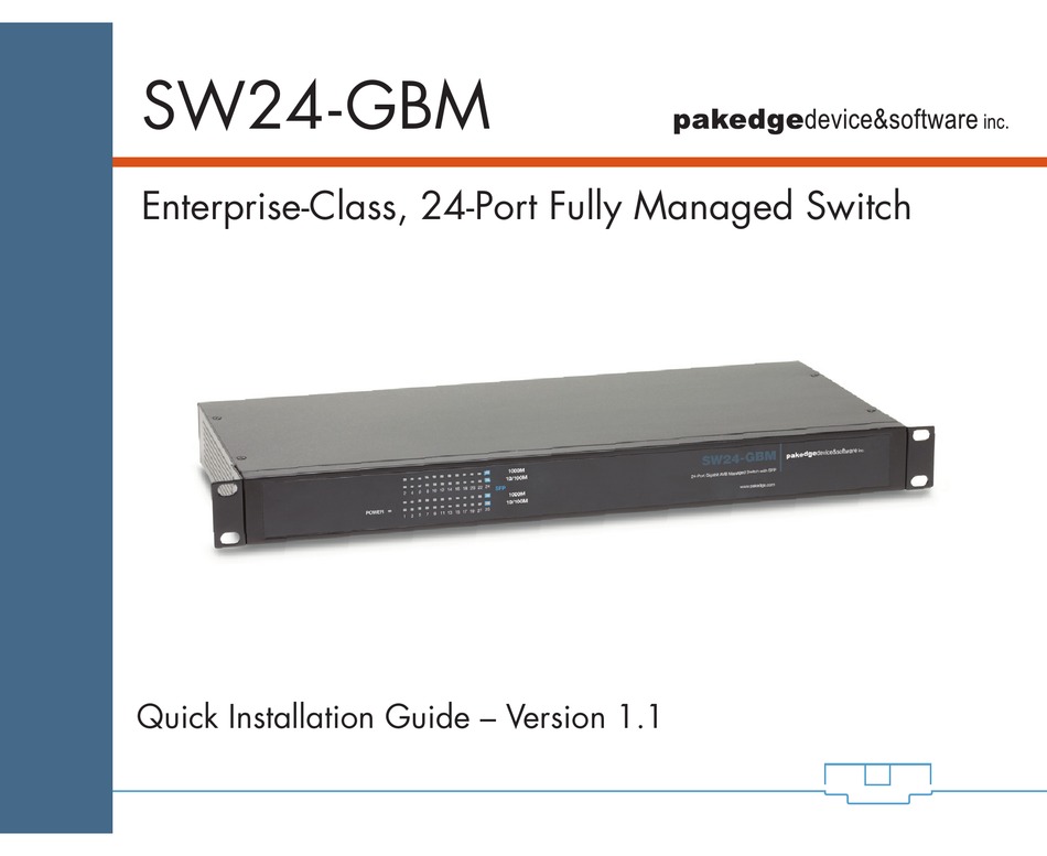 Pakedge Sw24 Gbm Quick Installation Manual Pdf Download Manualslib