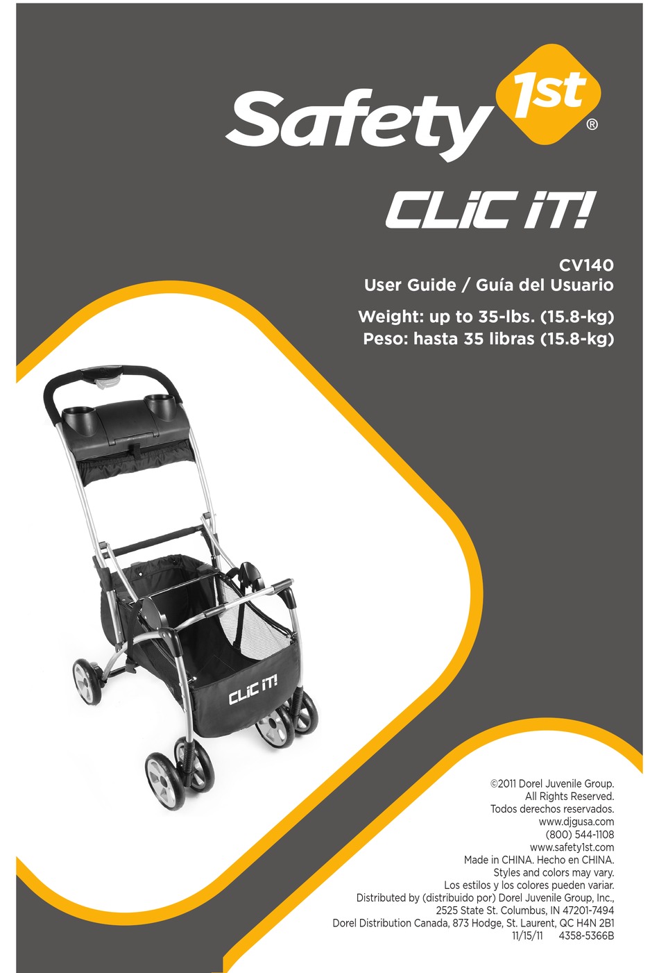 SAFETY 1ST CLICK IT! CV140 USER MANUAL Pdf Download ManualsLib