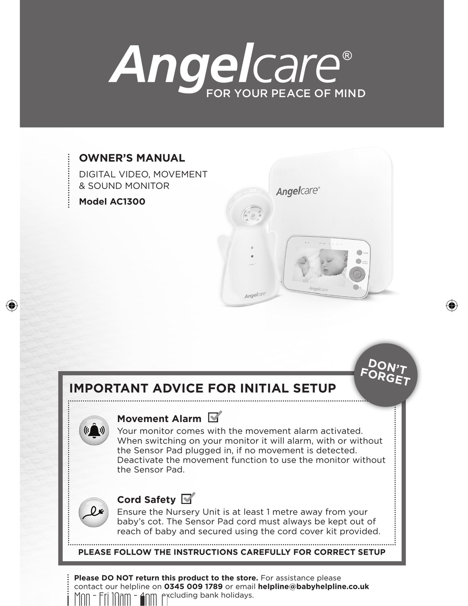 angelcare monitor ac1300