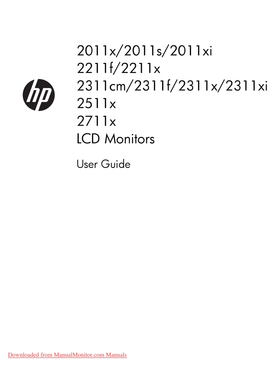 hp 2011x monitor driver download