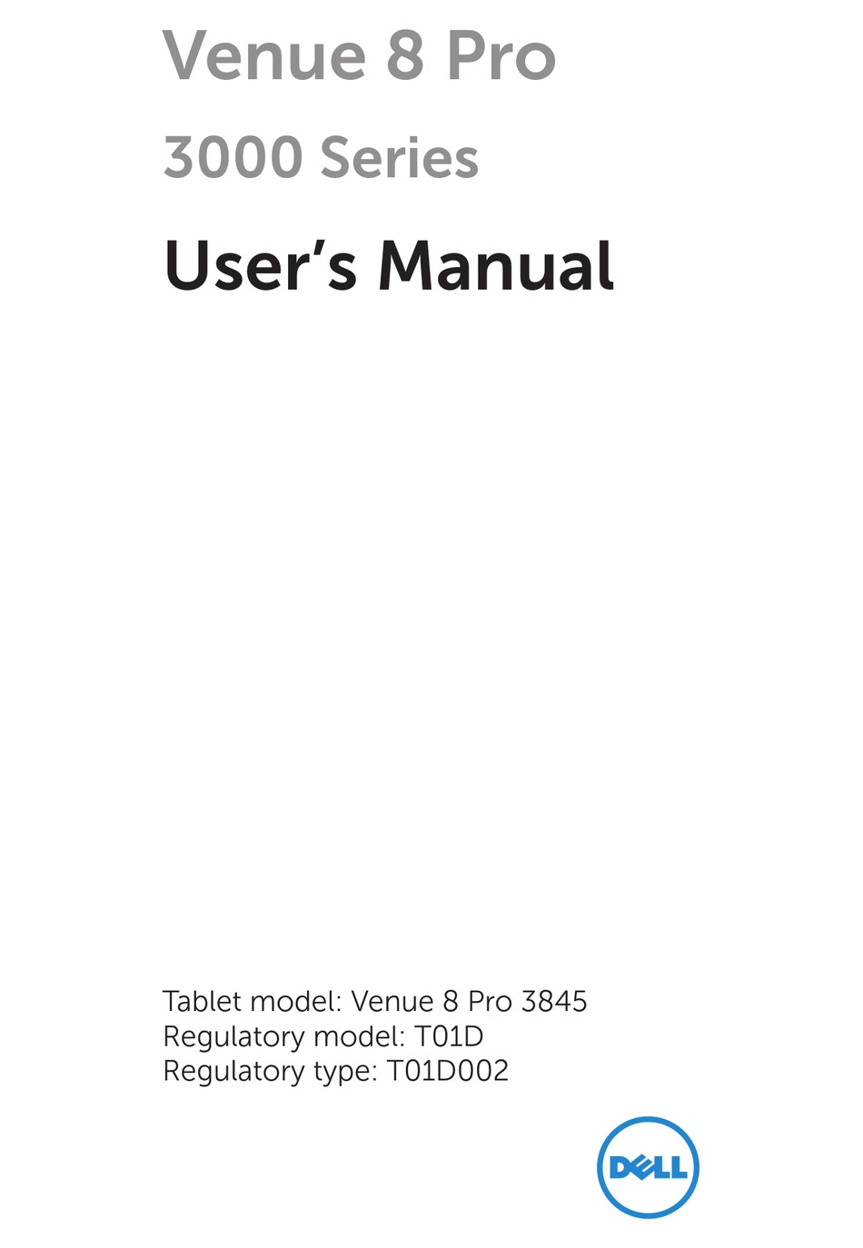 DELL VENUE 3845 PRO USER MANUAL Pdf Download | ManualsLib