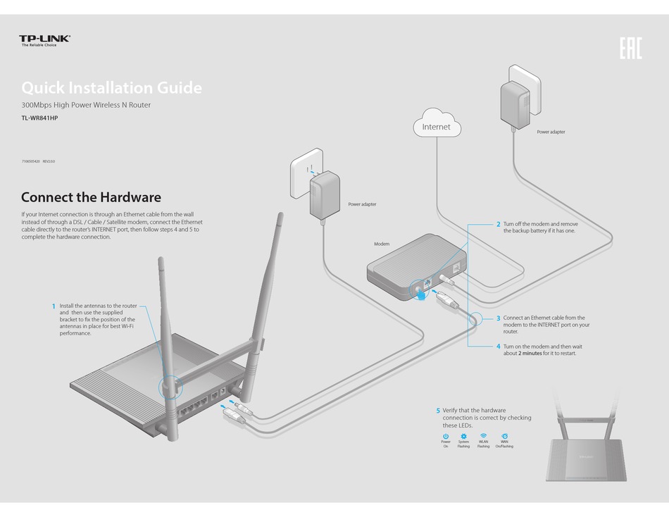 Tp Link Tl Wr841hp Quick Installation Manual Pdf Download Manualslib