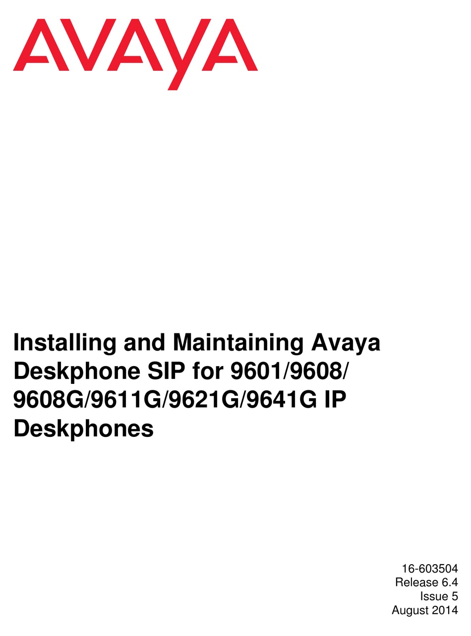 Avaya Phone 9608g User Guide