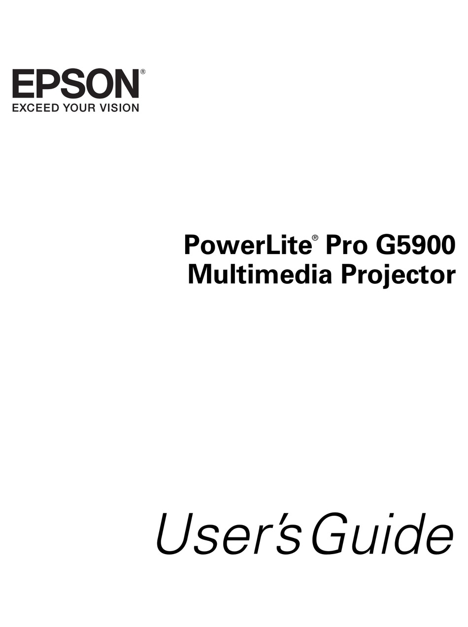 Epson Powerlite Pro G5900 User Manual Pdf Download Manualslib 1808