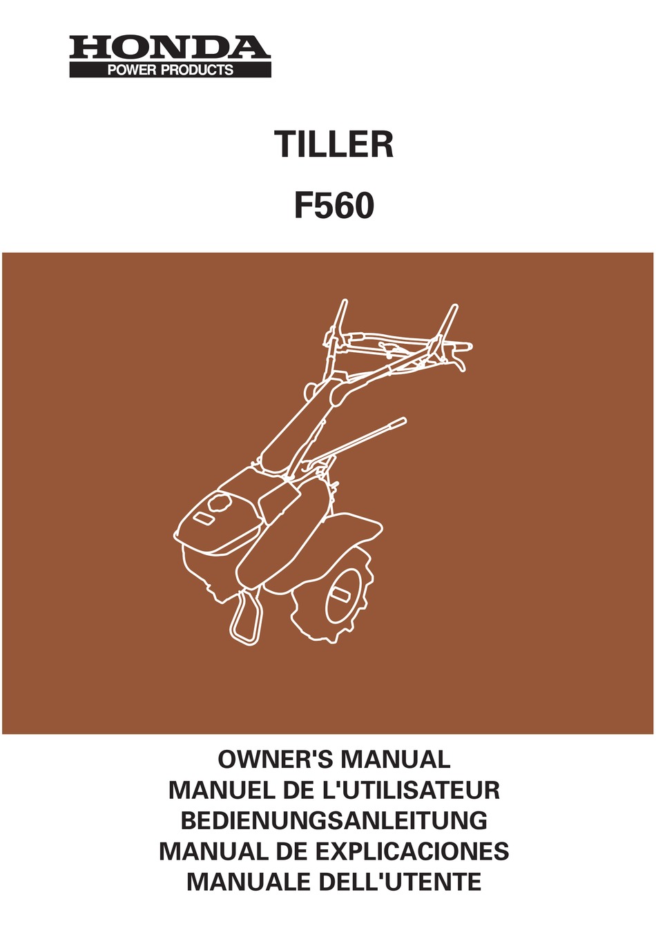 HONDA F560 OWNER'S MANUAL Pdf Download | ManualsLib