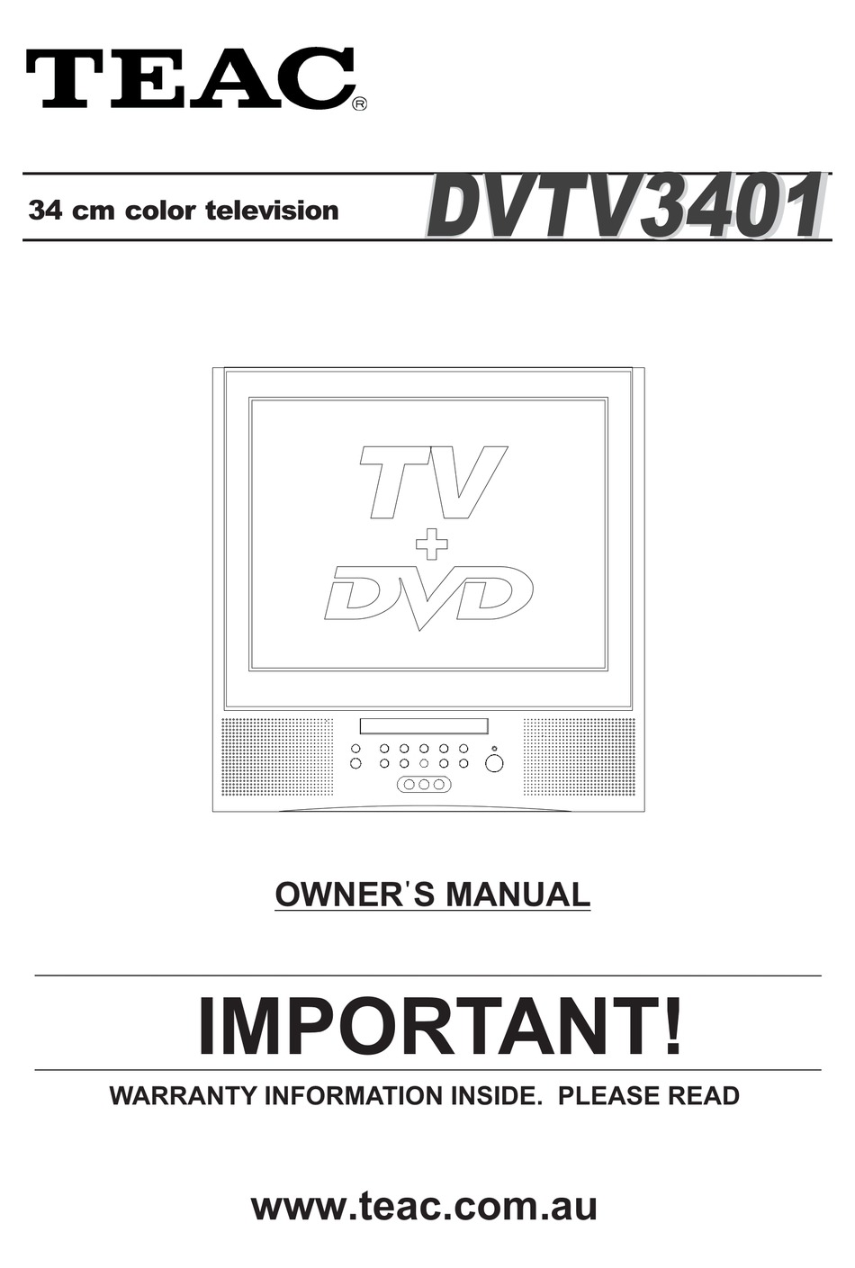 TEAC DVTV3401 OWNER'S MANUAL Pdf Download | ManualsLib