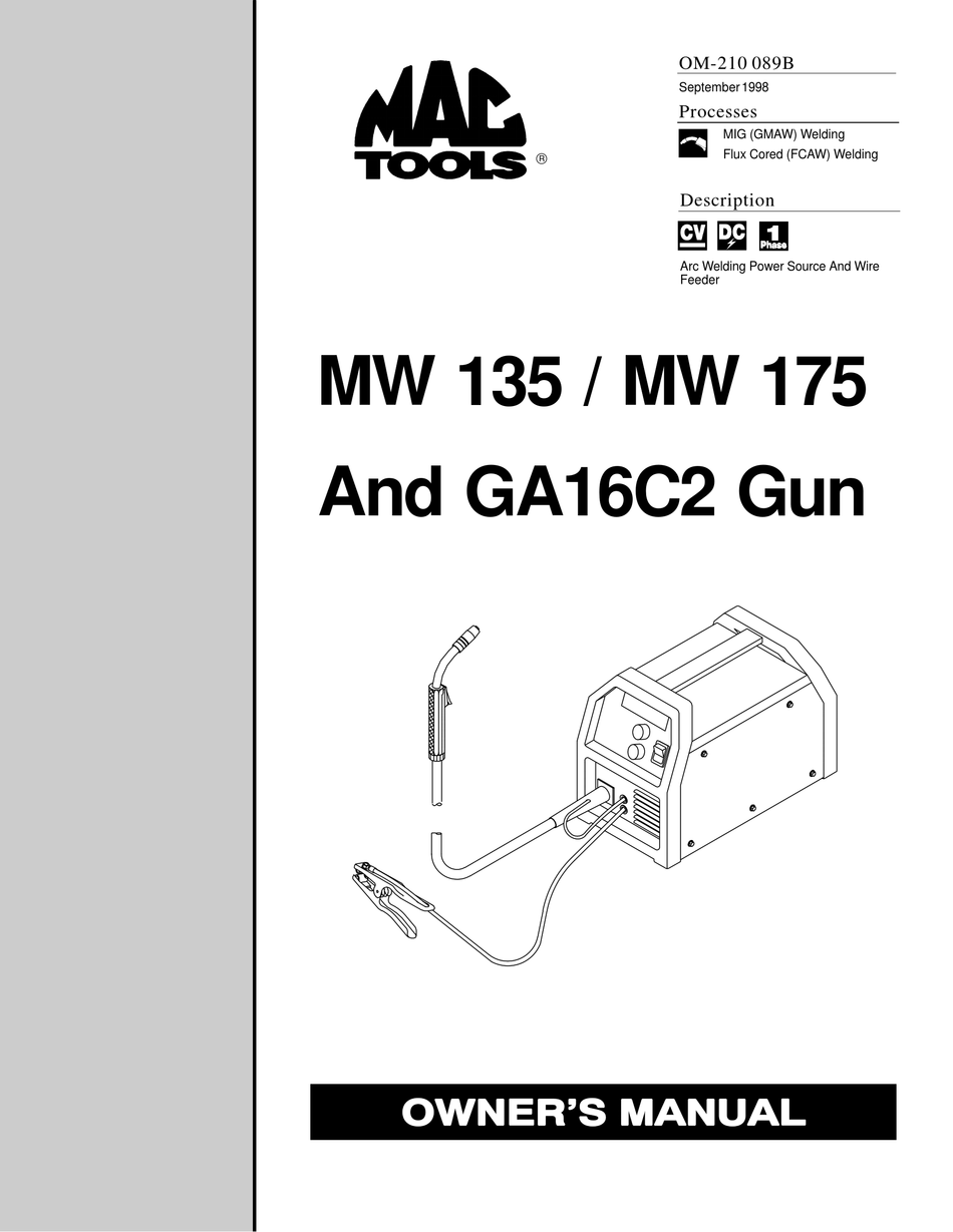 MAC TOOLS MW135 OWNER'S MANUAL Pdf Download | ManualsLib