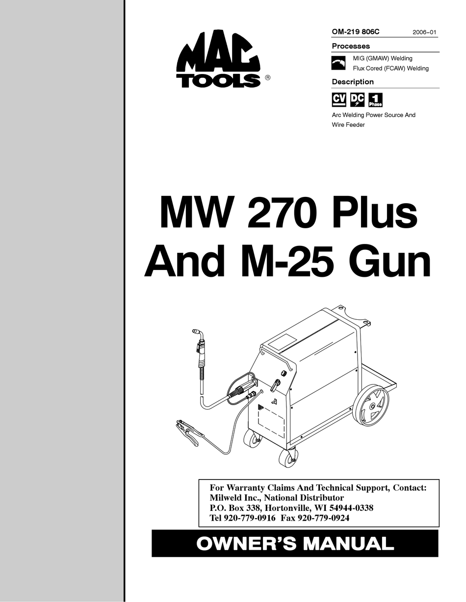 MAC TOOLS M25 OWNER'S MANUAL Pdf Download ManualsLib