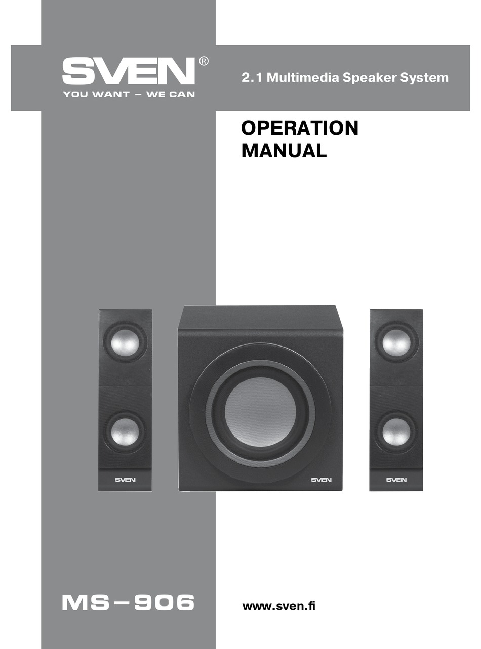 SVEN MS-906 OPERATION MANUAL Pdf Download | ManualsLib