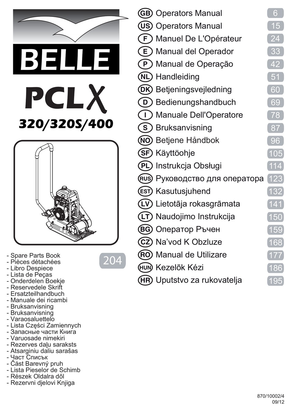 BELLE PCLX 320 OPERATORu0027S MANUAL Pdf Download  ManualsLib