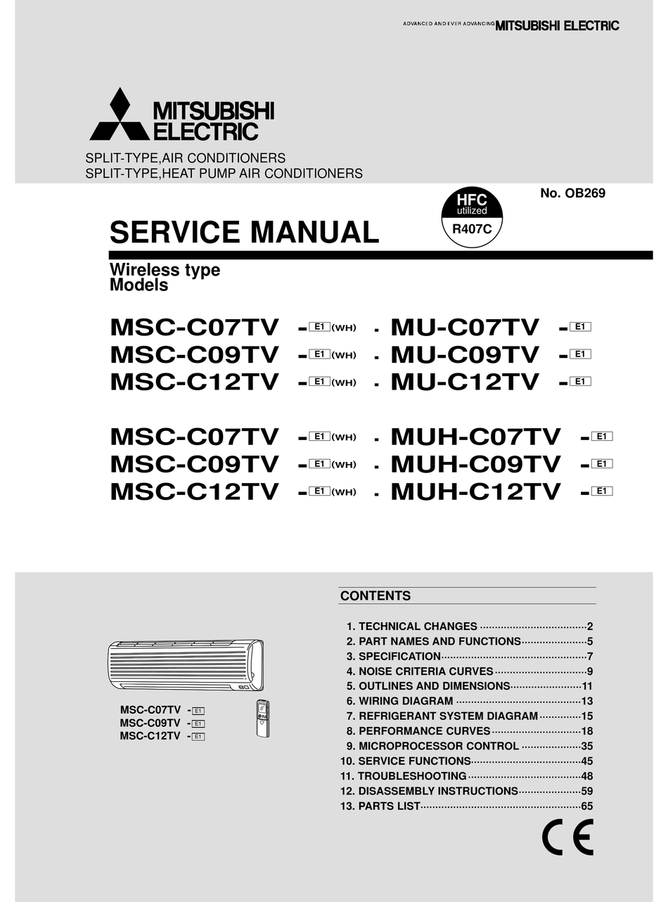 Mitsubishi msc 12rv