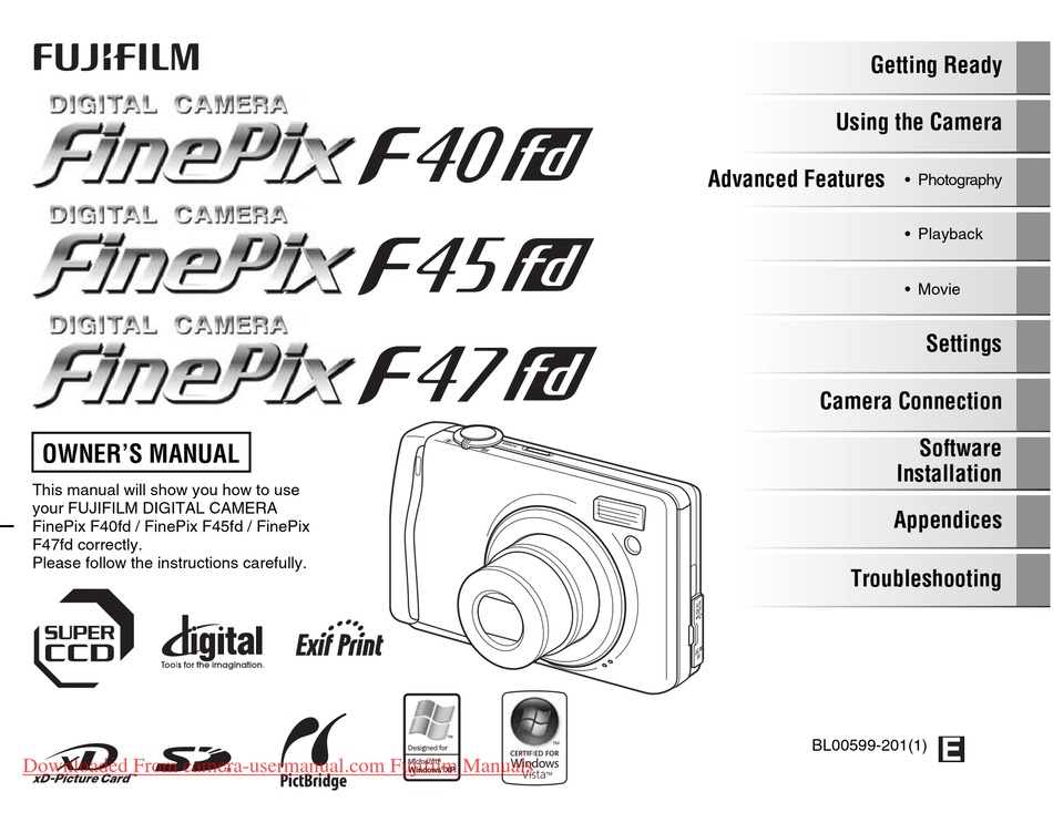 FUJIFILM FINEPIX F40FD OWNER'S MANUAL Pdf Download | ManualsLib