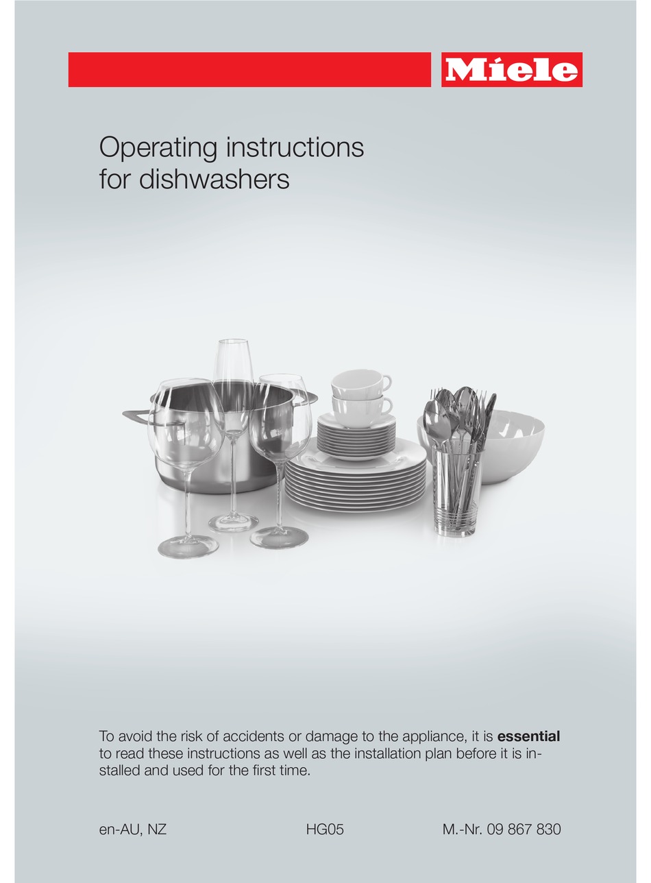 MIELE G 6160 OPERATING INSTRUCTIONS MANUAL Pdf Download | ManualsLib