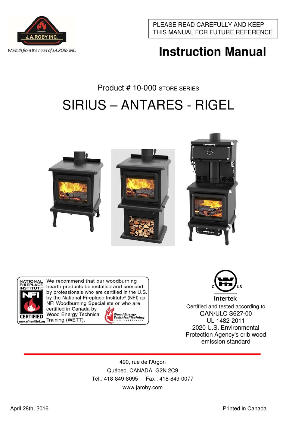 J. A. ROBY SIRIUS INSTRUCTION MANUAL Pdf Download ManualsLib J. A. ROBY SIRIUS INSTRUCTION MANUAL Pdf Download ManualsLib