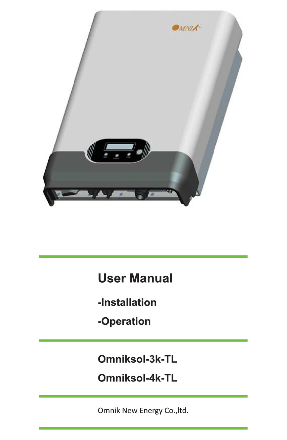 OMNIKSOL-3K-TL USER Pdf Download | ManualsLib