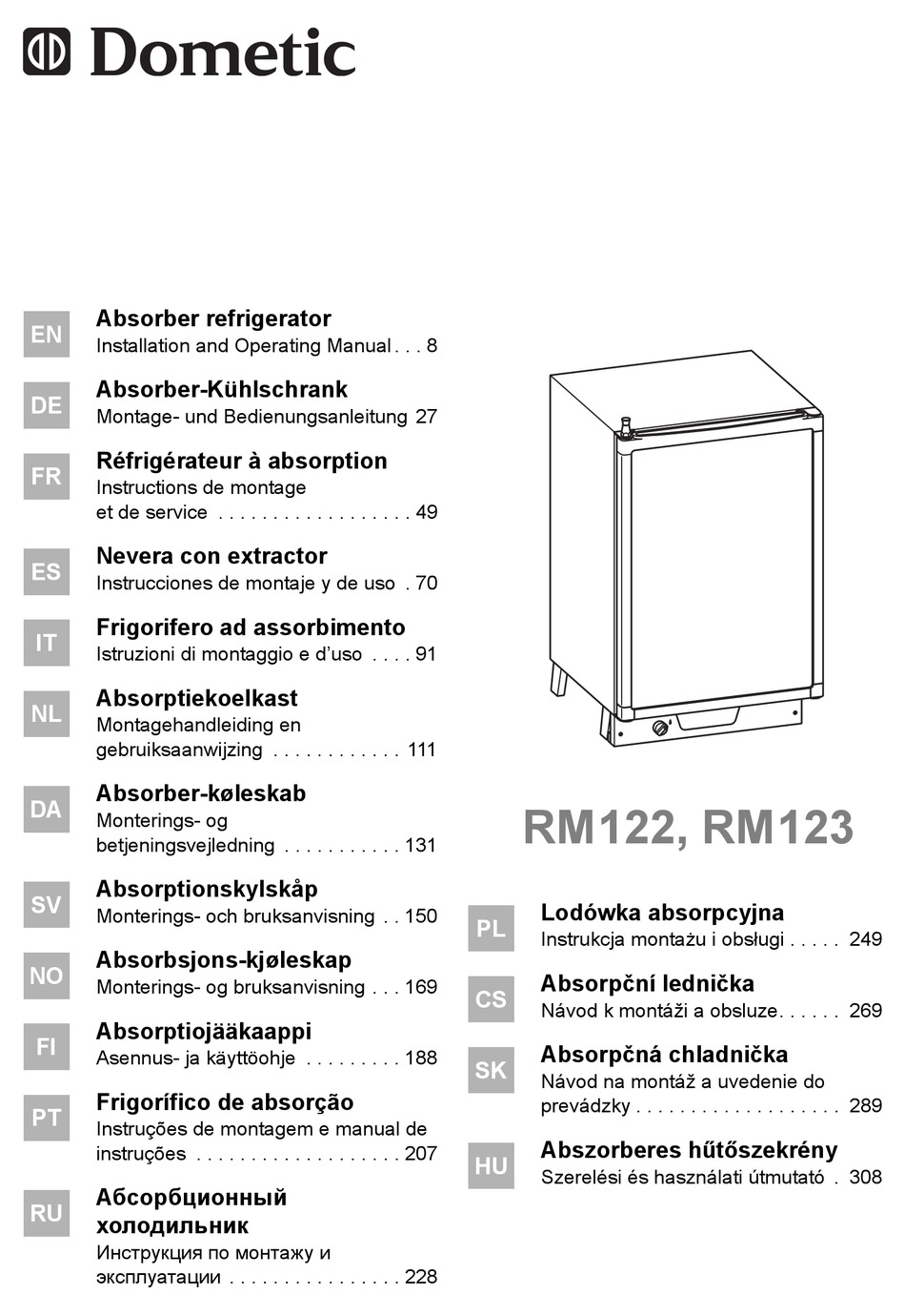 DOMETIC RM122 INSTALLATION AND OPERATING MANUAL Pdf Download | ManualsLib