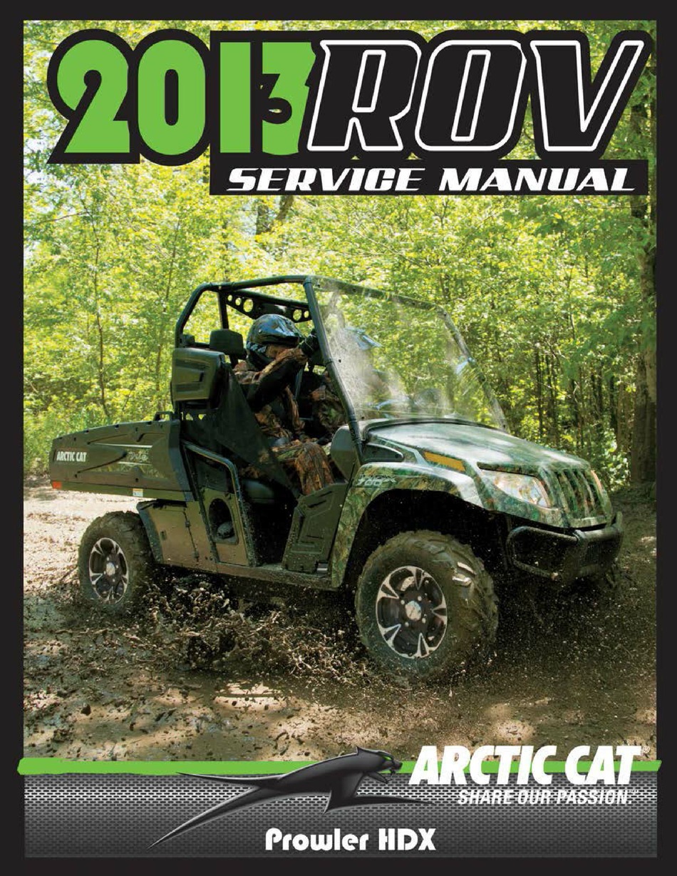 ARCTIC CAT ROV 2013 SERVICE MANUAL Pdf Download ManualsLib