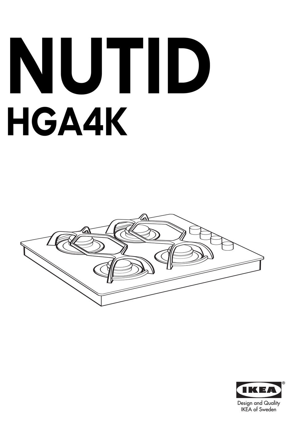 IKEA NUTID HGA4K MANUAL Pdf Download ManualsLib