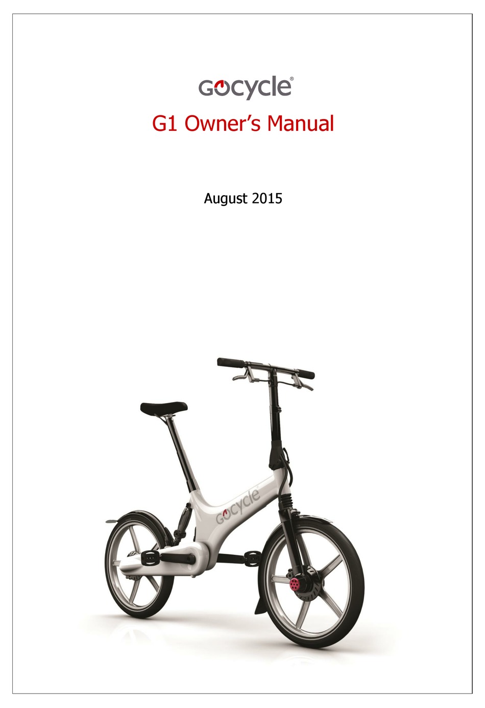 gocycle electric bike g1