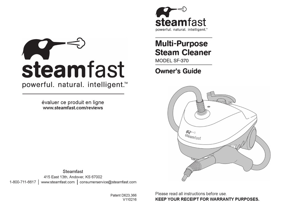 STEAMFAST SF370 OWNER