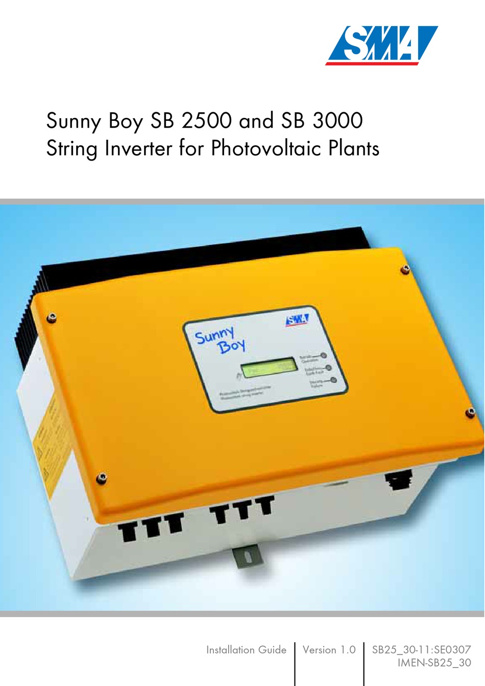 SUNNY BOY 2500/3000 - User Manual - Solargain