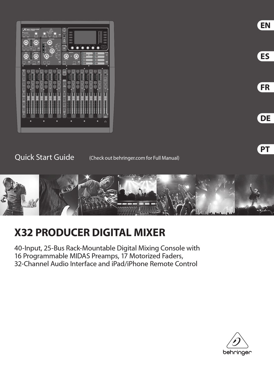 BEHRINGER X32 QUICK START MANUAL Pdf Download | ManualsLib