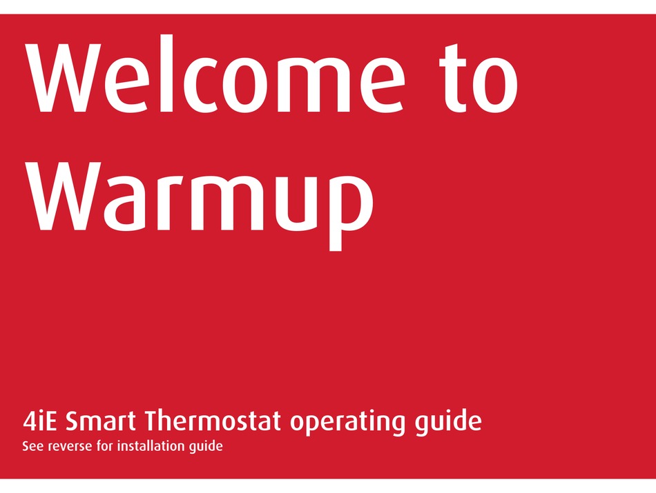 warmup thermostat 4ie manual