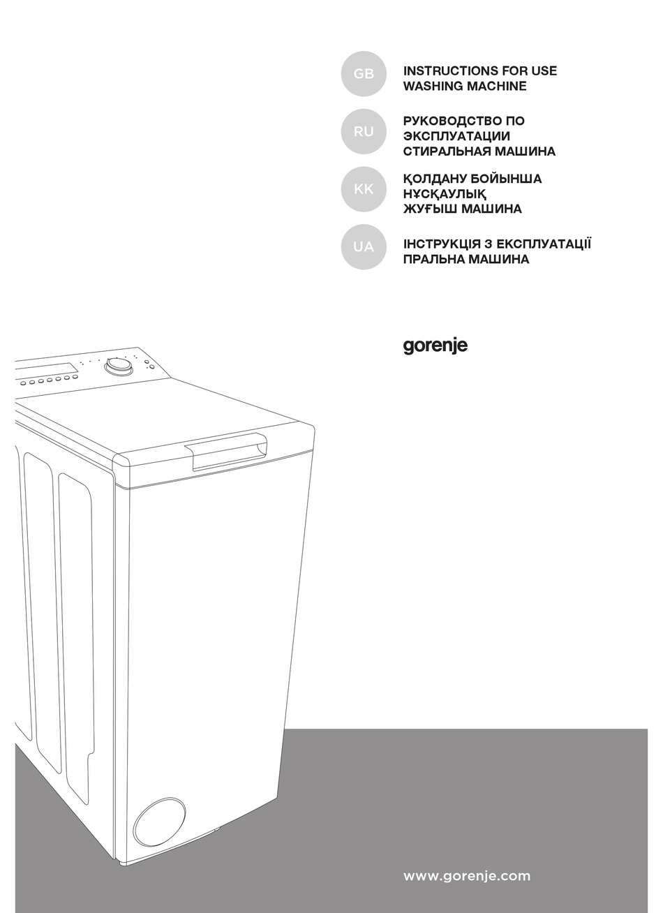 GORENJE DT350 INSTRUCTIONS FOR USE MANUAL Pdf Download ManualsLib