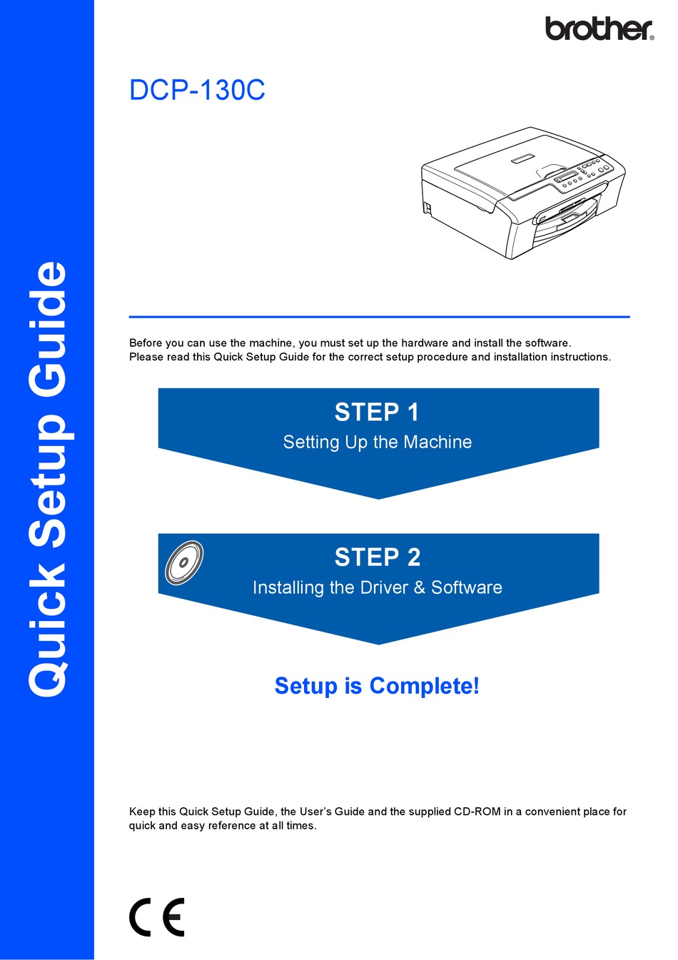 Brother Dcp 130c Quick Setup Manual Pdf Download Manualslib