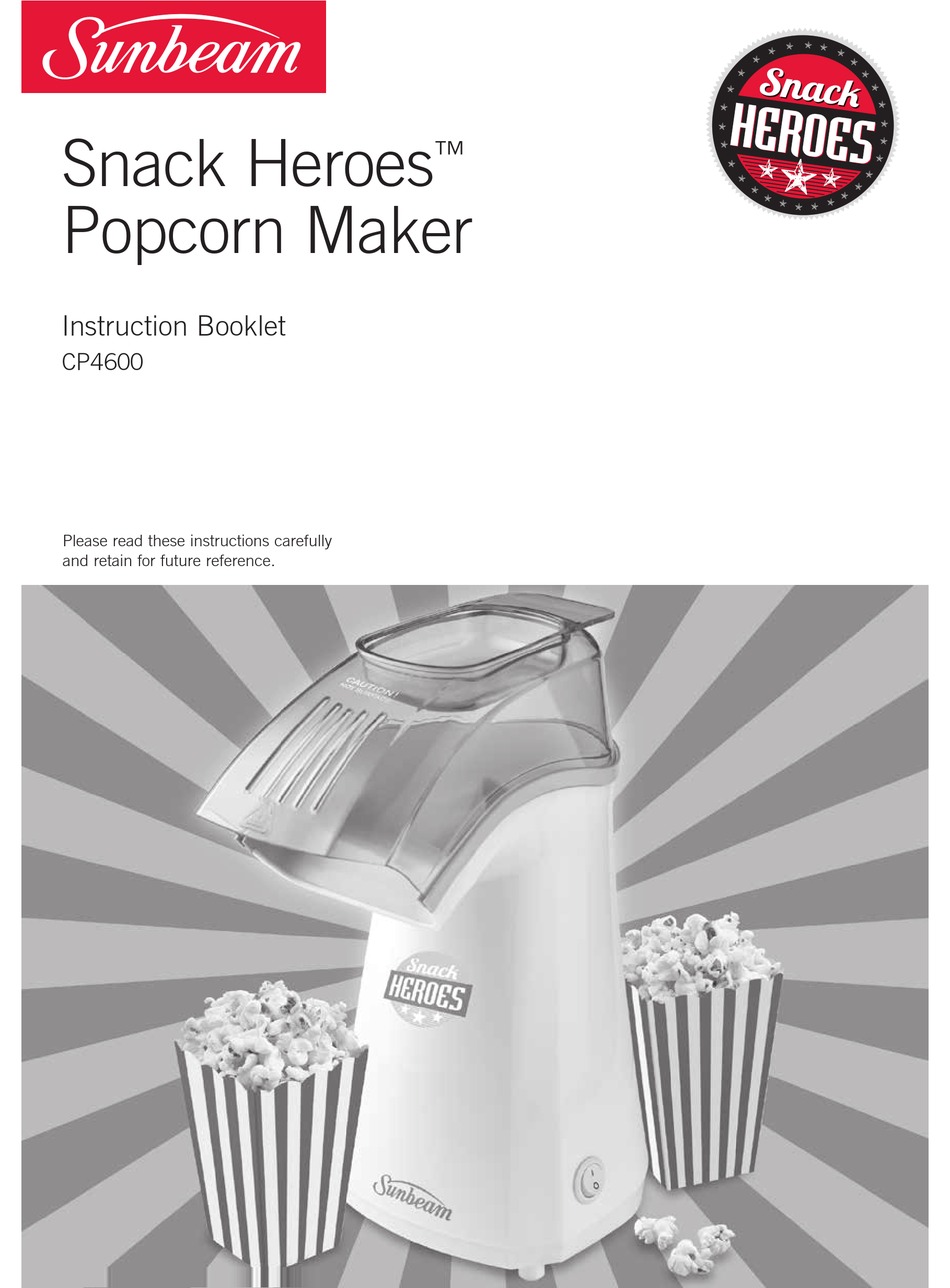 Sunbeam Snack Heroes Cp4600 Instruction Booklet Pdf Download Manualslib