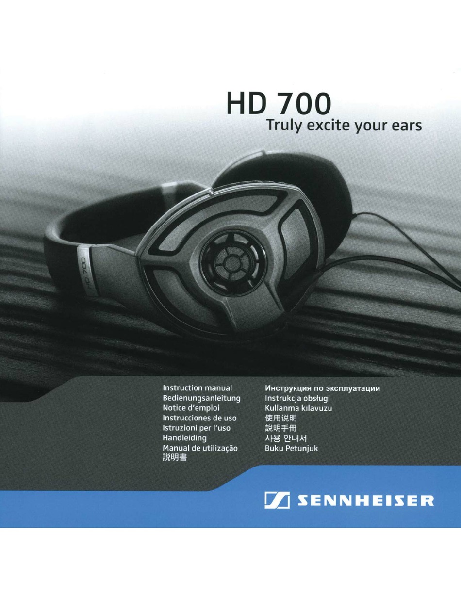 Sennheiser Hd 700 Instruction Manual Pdf Download Manualslib