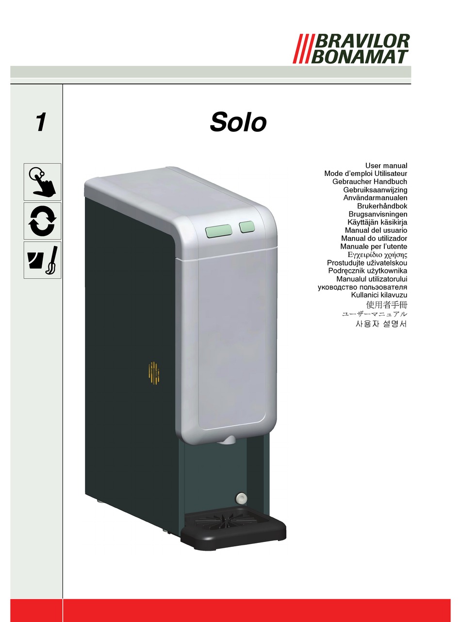 BRAVILOR BONAMAT SOLO USER MANUAL Pdf 
