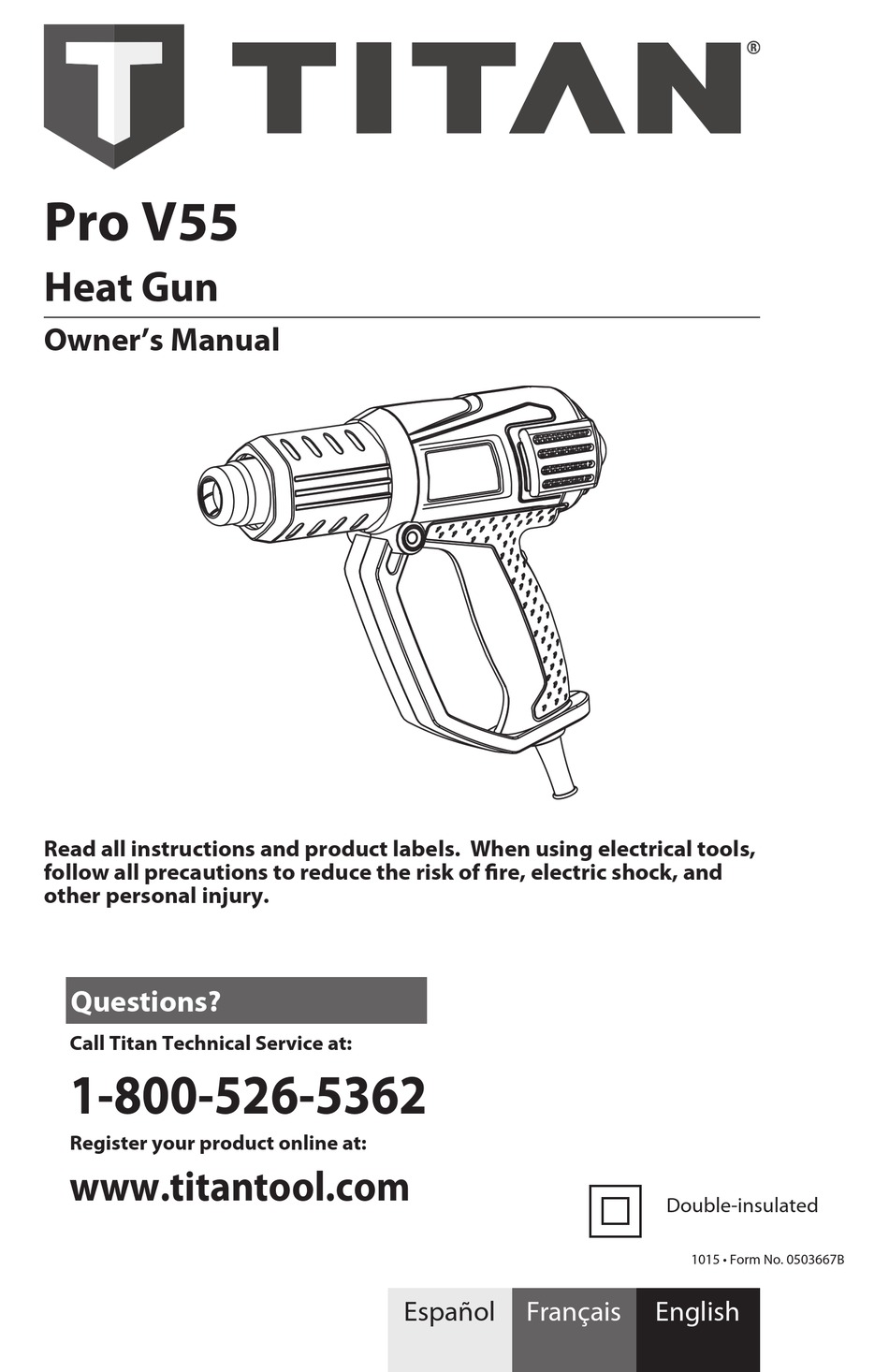 TITAN PRO V55 OWNER'S MANUAL Pdf Download ManualsLib