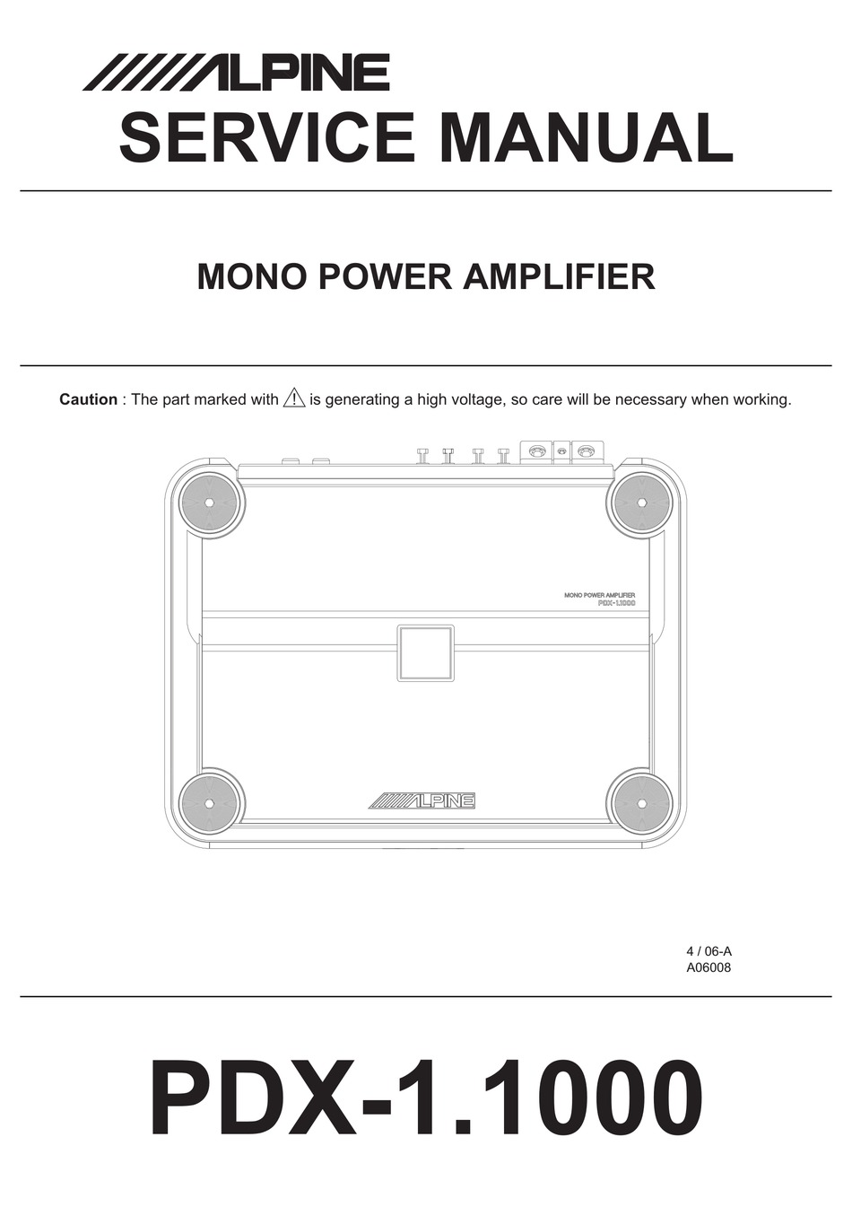 ALPINE PDX-1.1000 SERVICE MANUAL Pdf Download | ManualsLib