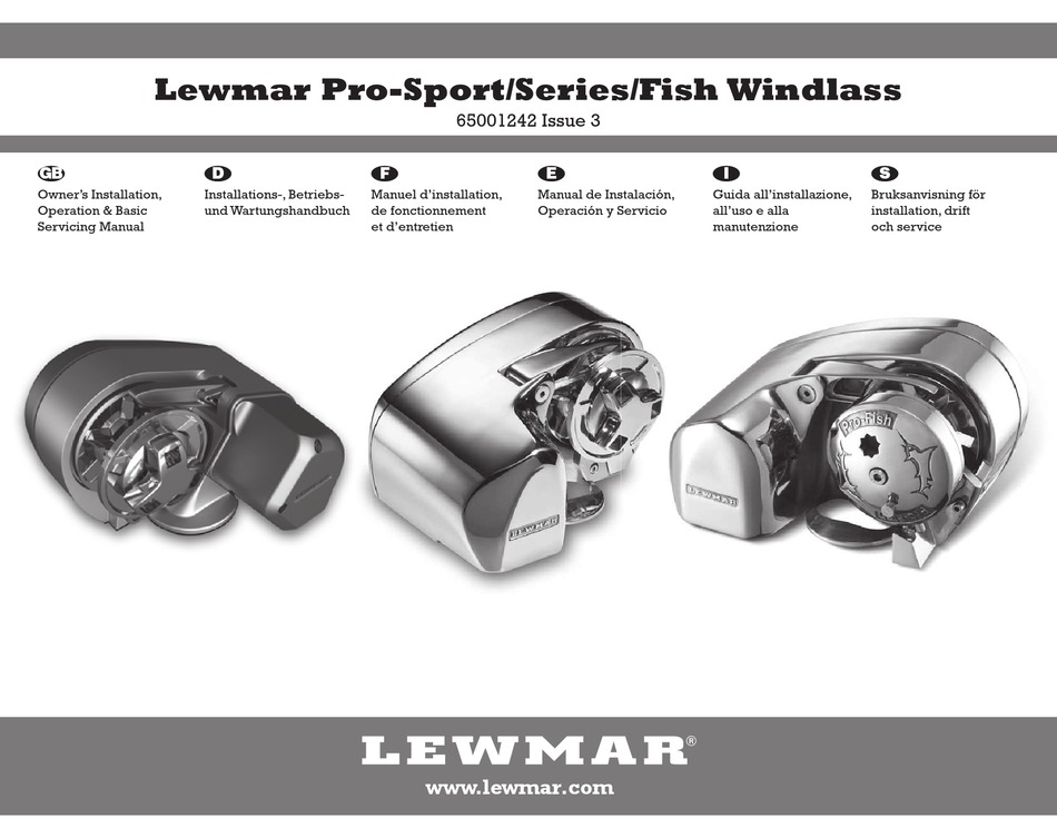 Lewmar Pro Series 1000 Manual