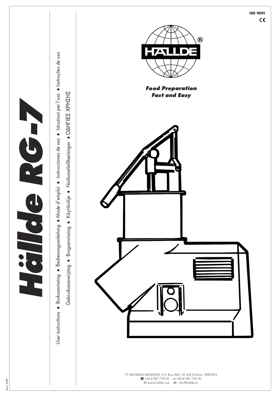 Hallde Rg 7 User Instructions Pdf Download Manualslib