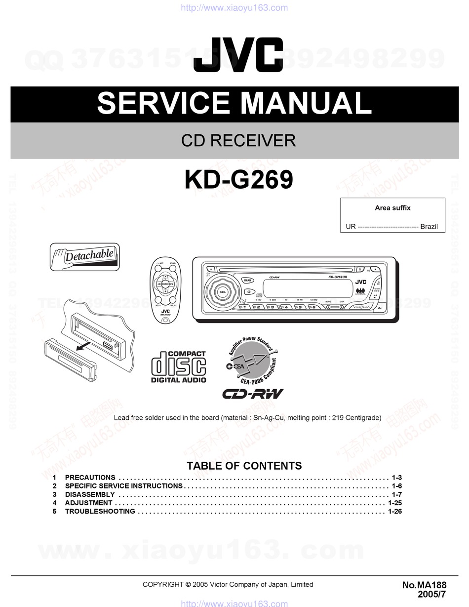 JVC KD-G269 SERVICE MANUAL Pdf Download | ManualsLib