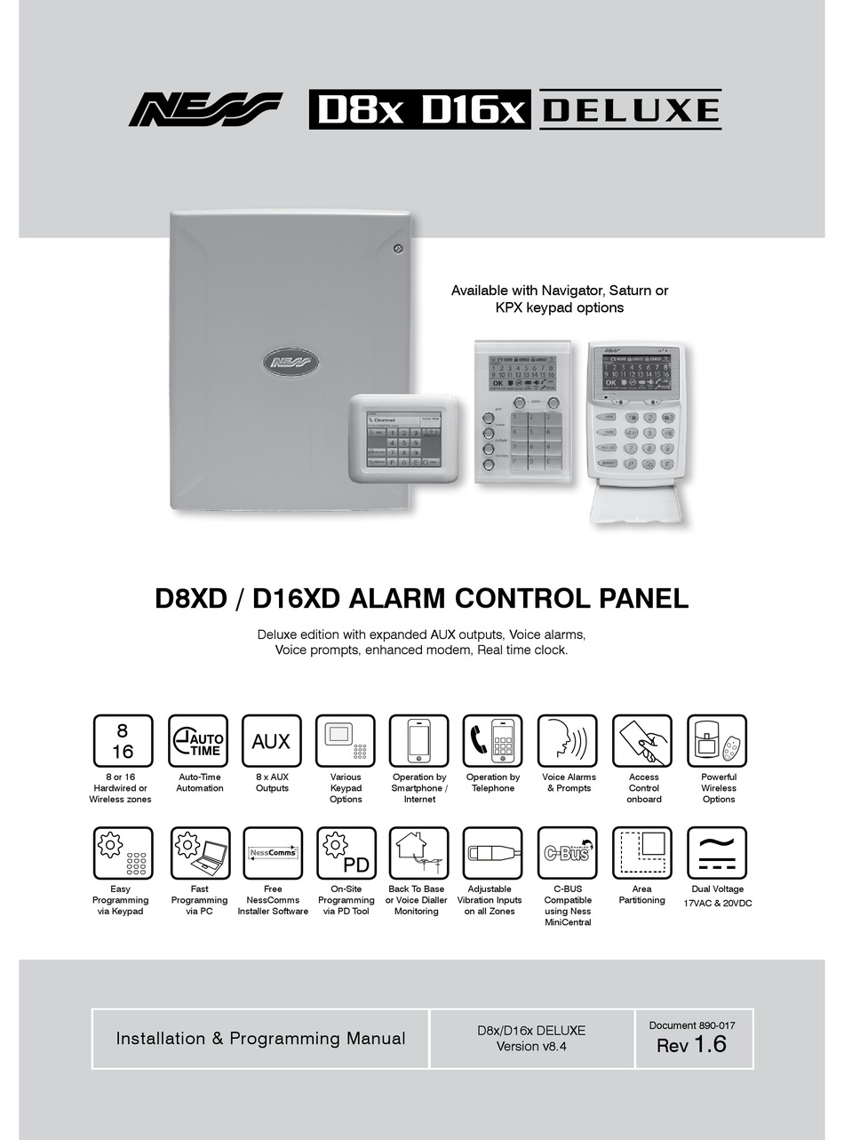 Ness D8xd Installer Manual Pdf Download Manualslib