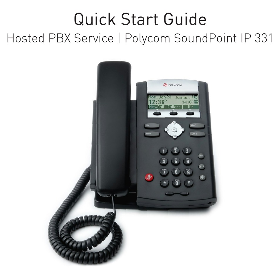 POLYCOM SOUNDPOINT IP 331 QUICK START MANUAL Pdf Download | ManualsLib