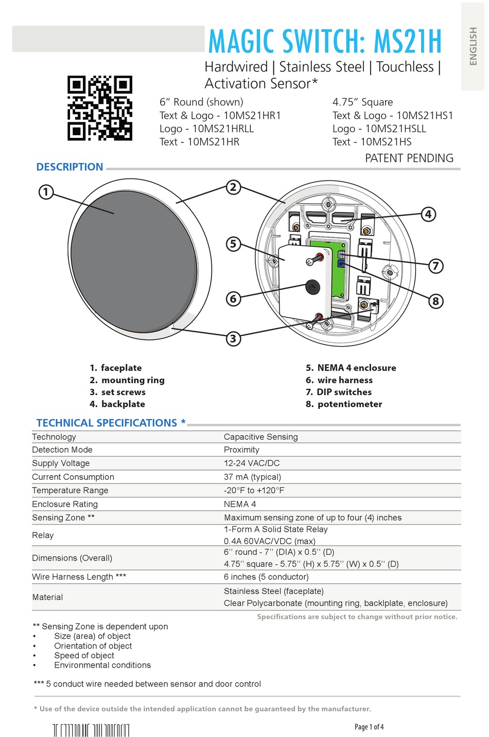BEA MS21H USER MANUAL Pdf Download ManualsLib