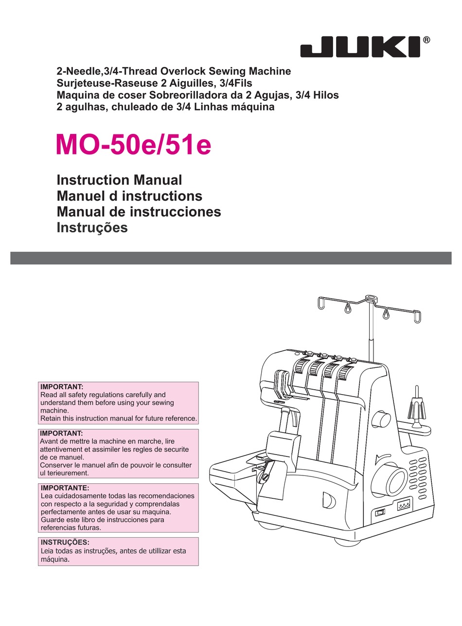 JUKI MO50E INSTRUCTION MANUAL Pdf Download ManualsLib