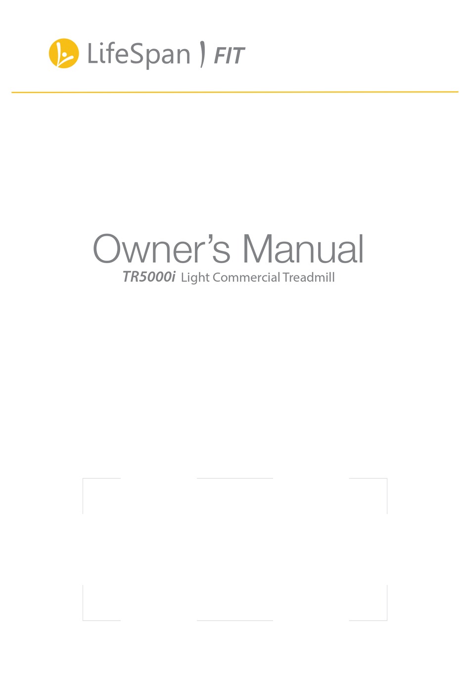 LIFESPAN TR5000I OWNER'S MANUAL Pdf Download | ManualsLib