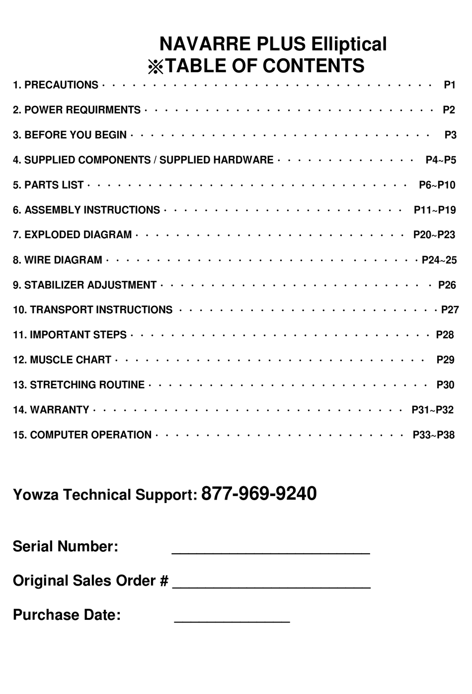 Yowza discount navarre elliptical