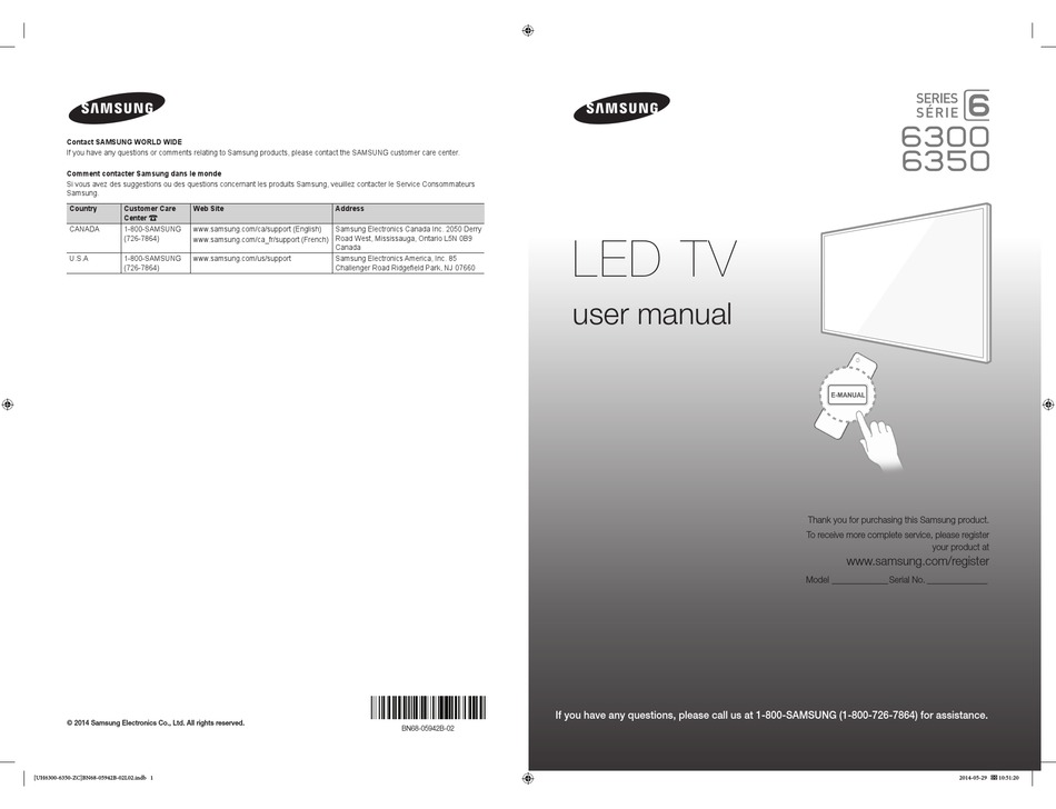 SAMSUNG 6300 SERIES USER MANUAL Pdf Download ManualsLib