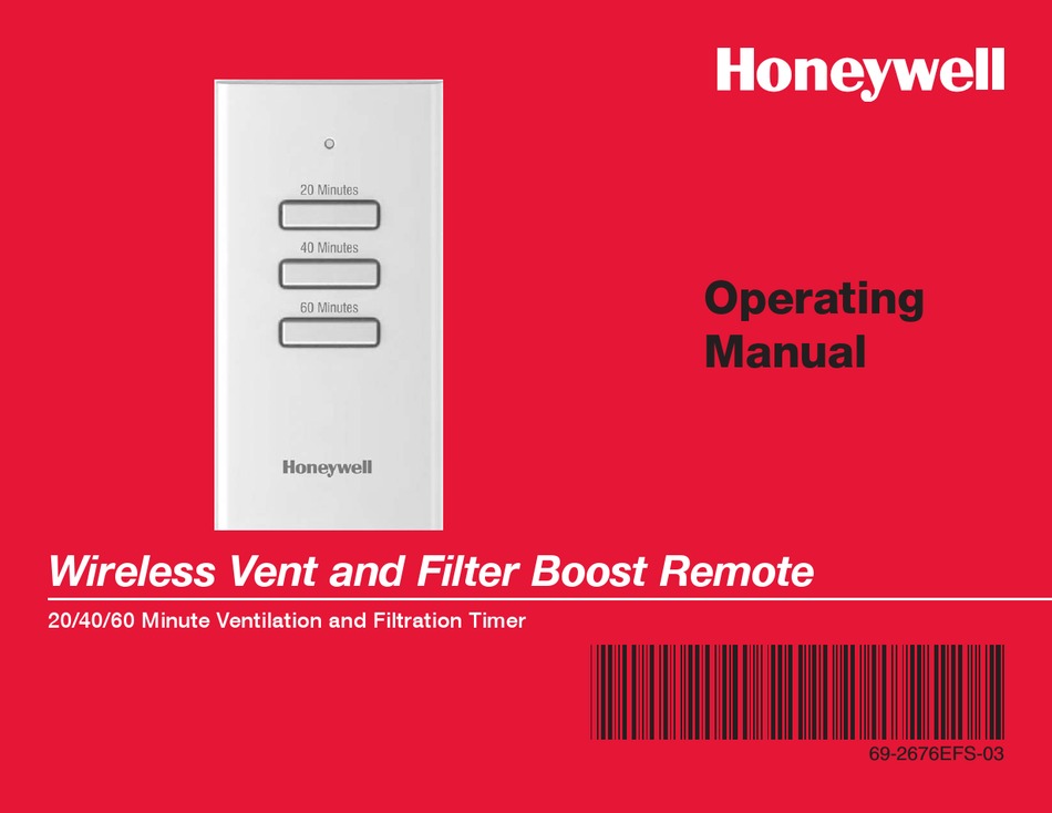 HONEYWELL HVC0001 OPERATING MANUAL Pdf Download | ManualsLib