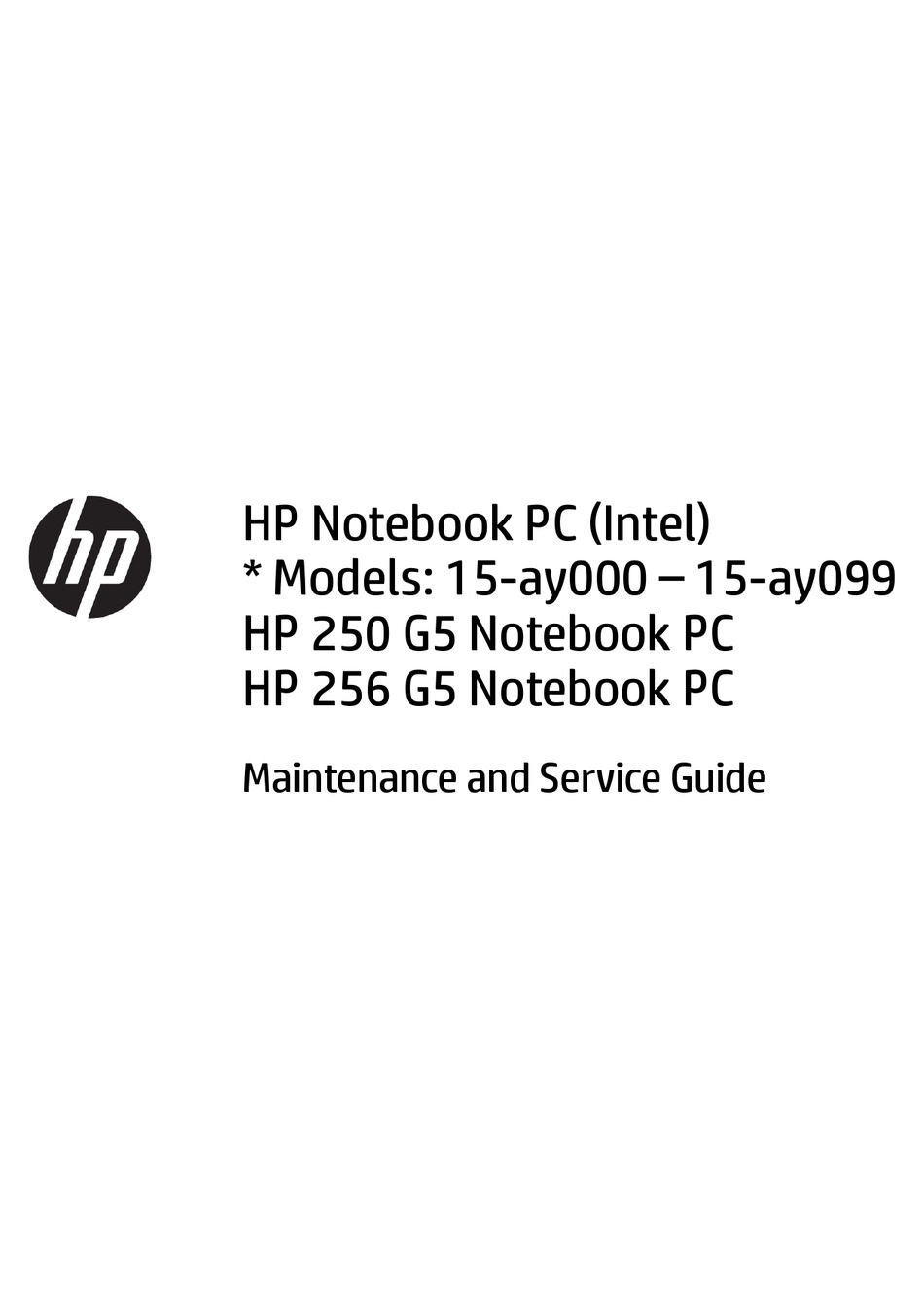 Hp 250 G5 Maintenance And Service Manual Pdf Download Manualslib