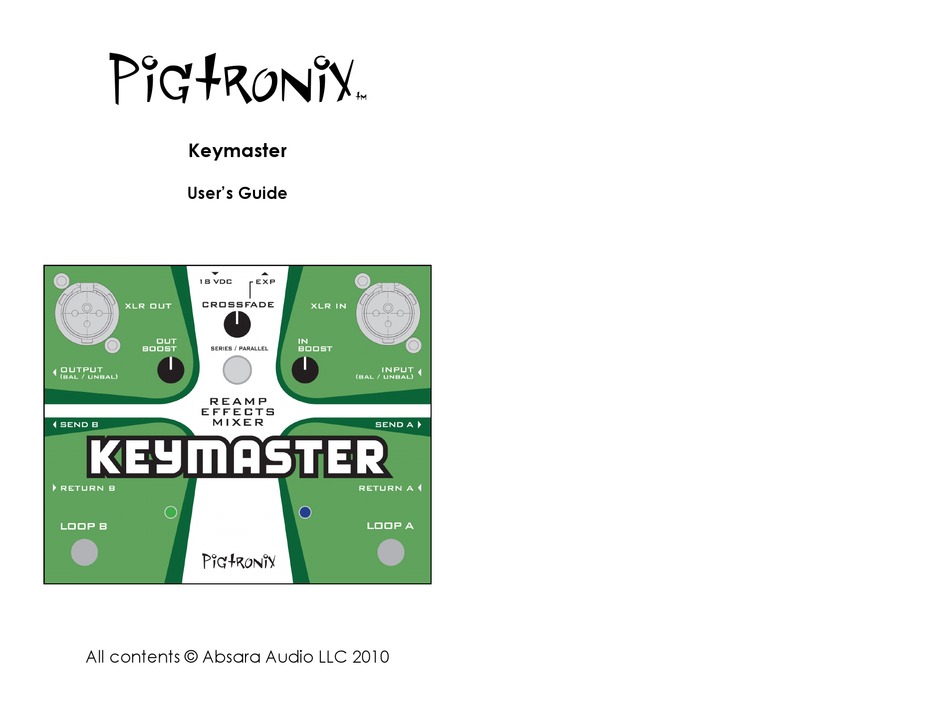 PIGTRONIX KEYMASTER USER MANUAL Pdf Download ManualsLib