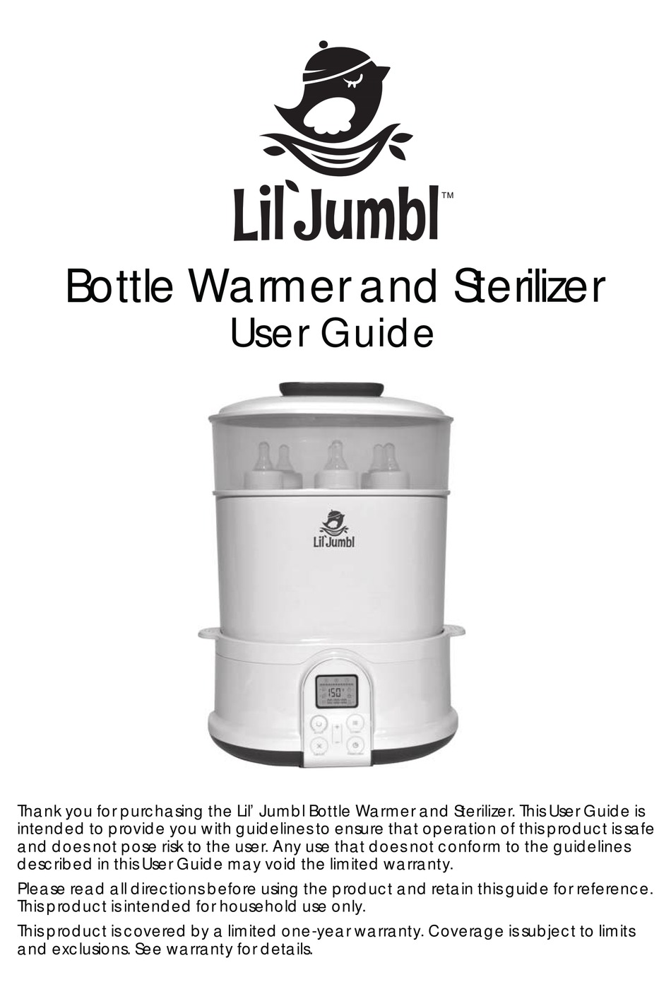 lil jumbl bottle warmer and sterilizer