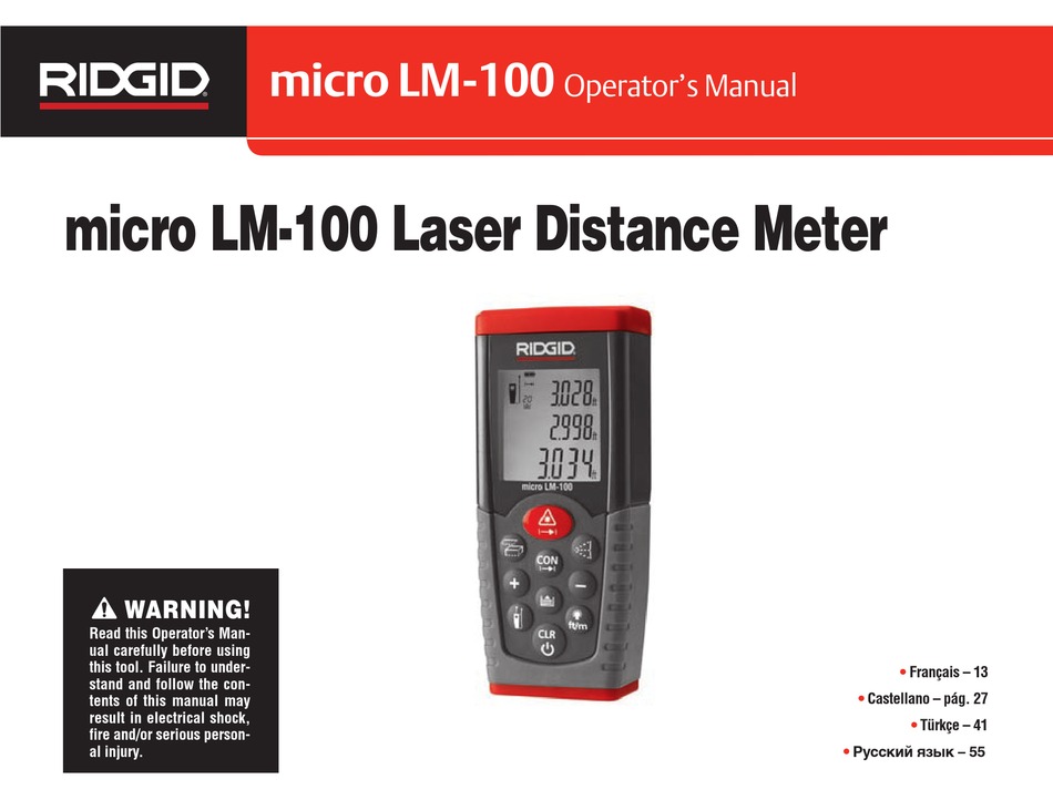 Distanziometro Metro Laser Ridgid micro LM-100 36158